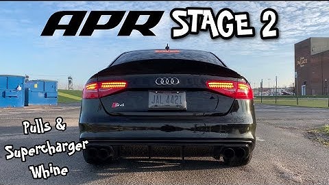 Audi S4 B8.5 APR Stage 2 Single Pulley Pulls! & LOUD Supercharger Whine!