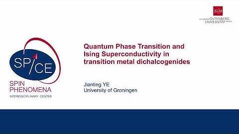 Talks - 2D van der Waals Spin Systems - Jianting YE, University of Groningen