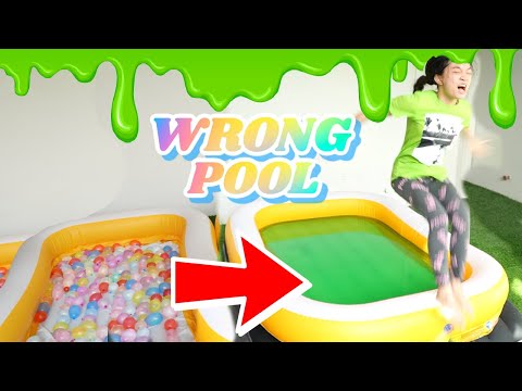 DON'T TRUST FALL INTO THE WRONG POOL CHALLENGE | KAYCEE & RACHEL in WONDERLAND FAMILY