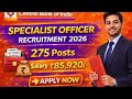 Central Bank of India SO Recruitment 2026: 275 पदों पर बंपर भर्ती, ऐसे करें आवेदन 