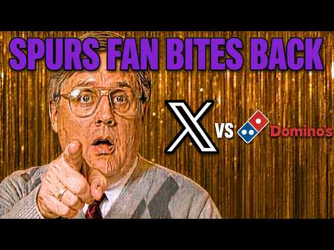 SPURS fan responds to 🍕DOMINOS pizza gag