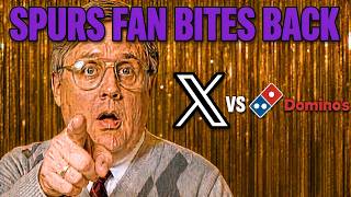 SPURS fan responds to 🍕DOMINOS pizza gag