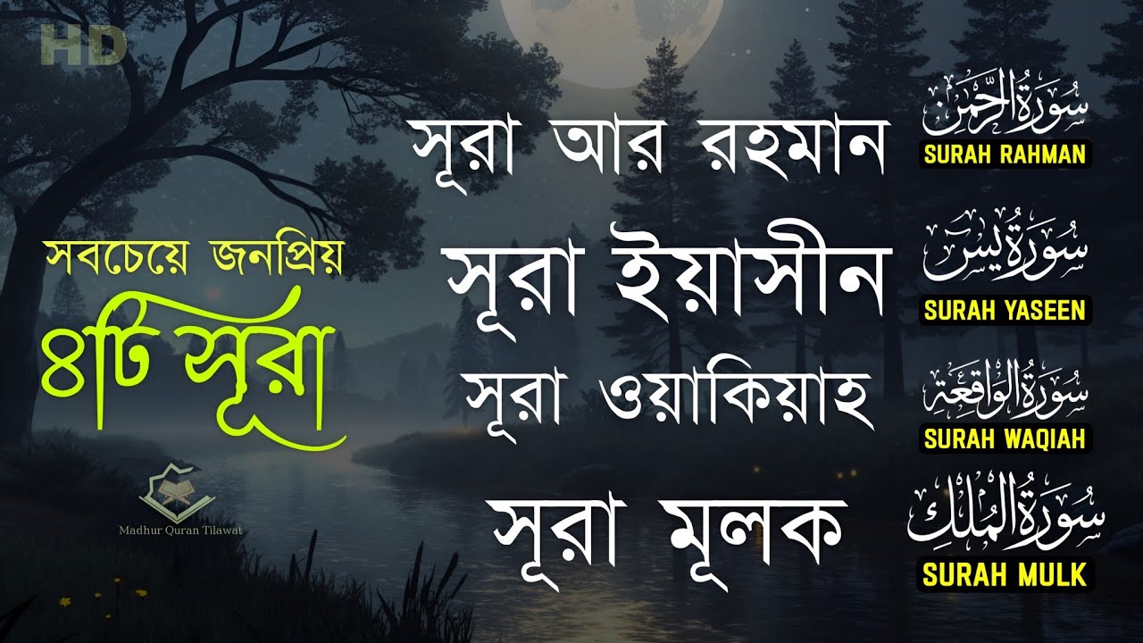 ভাইরাল কন্ঠে ৪টি সূরা | Surah Ar-Rahman, Yaseen, Waqiah, Mulk | Quran Tilawat | Zain Abu Kautsar