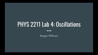 Information PHYS 2211 Lab 4: Oscillations News