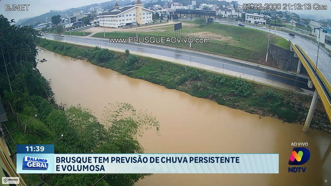 Brusque tem previsão de chuva persistente e volumosa nos próximos dias