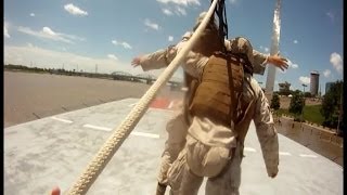 Helmet Cam: US Marines, Special Patrol Insertion/Extraction (SPIE) Rigging