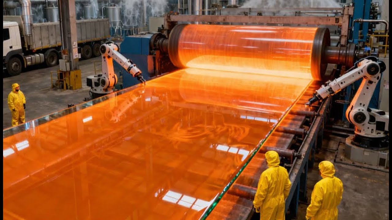 Inside the Tempered Glass Factory - How Ultra-Strong Safety Glass Is Made From Sand (Full Process)