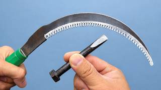 A Clever Way To Sharpen A Sickle Blade To Razor-Sharp In Just 2 Minutes A Brilliant Idea