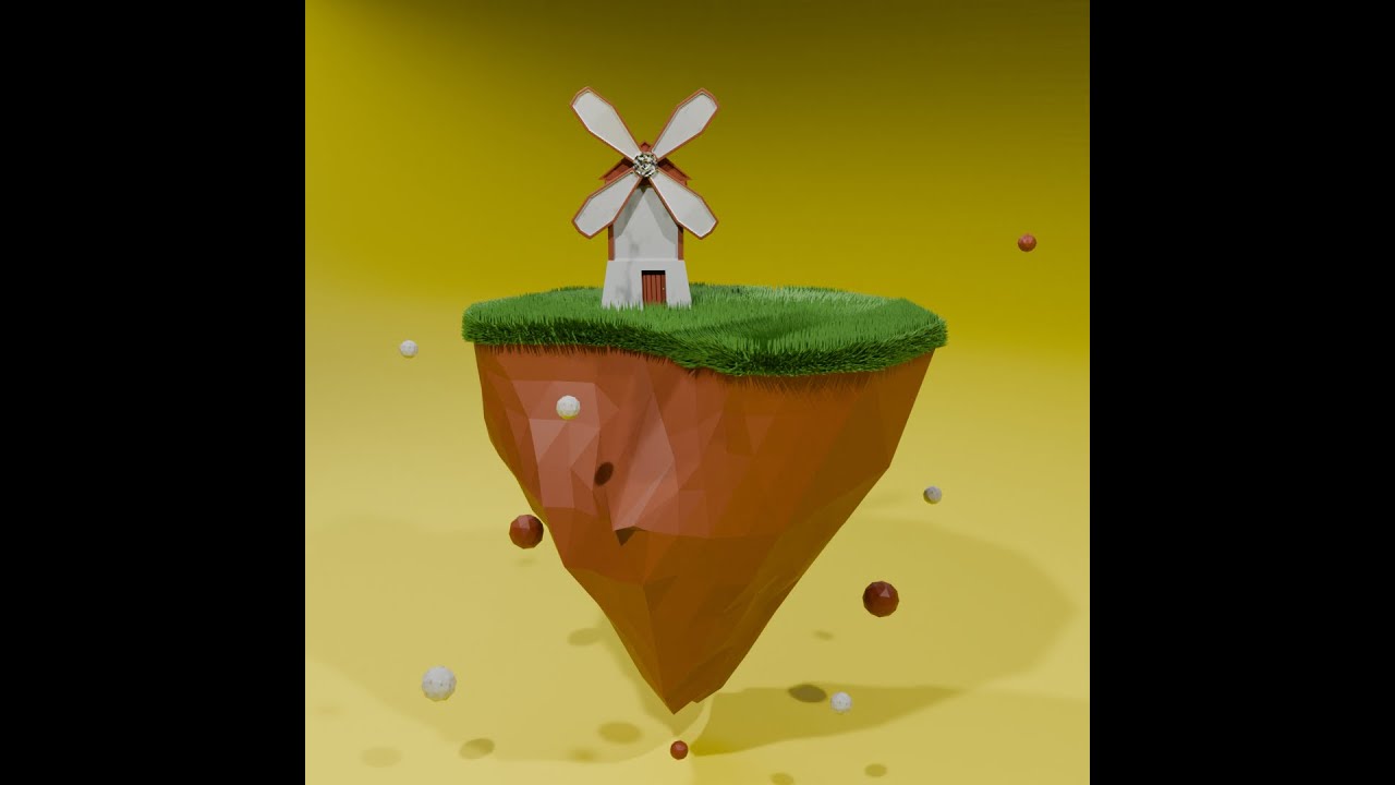 Low Poly Modeling Tutorial: Creating a Floating Island for Beginners | TREEpologia3D