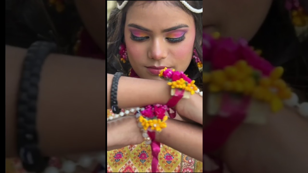 haldi trending look 🔥✨💛 #ytshorts #trending #makeup #shortvideo #eyemakeup #viral #makemefamous