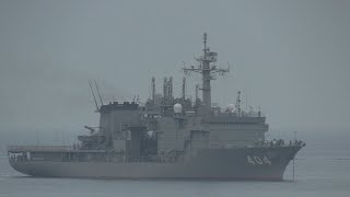 M210912A 海上自衛隊 潜水艦救難艦『ちよだ』 由良港出港