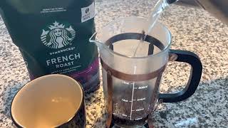 Starbucks French Roast With French Press Coffee Maker  Smooth Jazz 