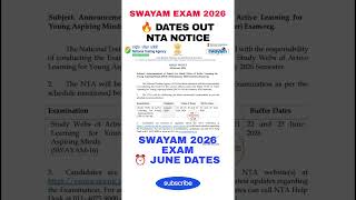 SWAYAM Exam Dates 2026 Announced: What You Need to Know