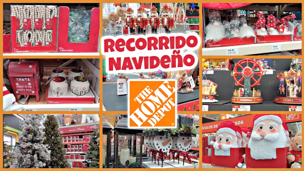 Recorrido Navideño en HOME DEPOT 2022. Guirnaldas de Madera, Esferas,  Árboles, Luces y Mucho Más. - YouTube