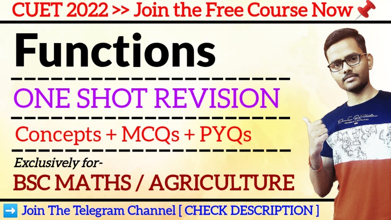 FUNCTIONS IN ONE SHOT | CUET 2022 | CUET BSC MATHS ENTRANCE | CUET BSC MATHS |