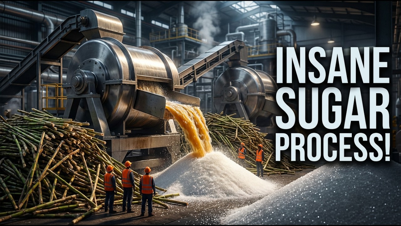 How Millions of Tons of Sugarcane Are Turned Into Sugar | Full Factory Process