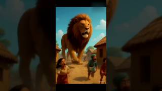 lion enter in village and destroy the shop #facts #bird