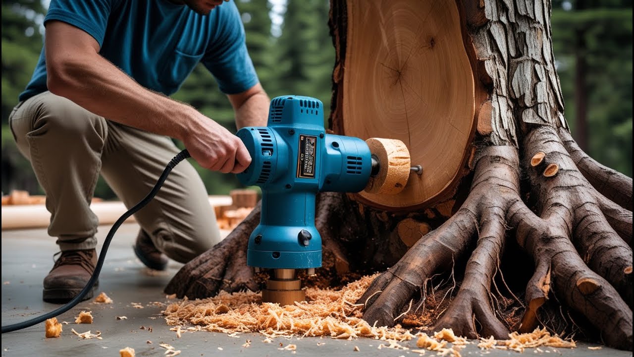 Watch As We Unveil A Masterpiece Made From A Giant Tree Stump - This Table Should Be In Your Garden