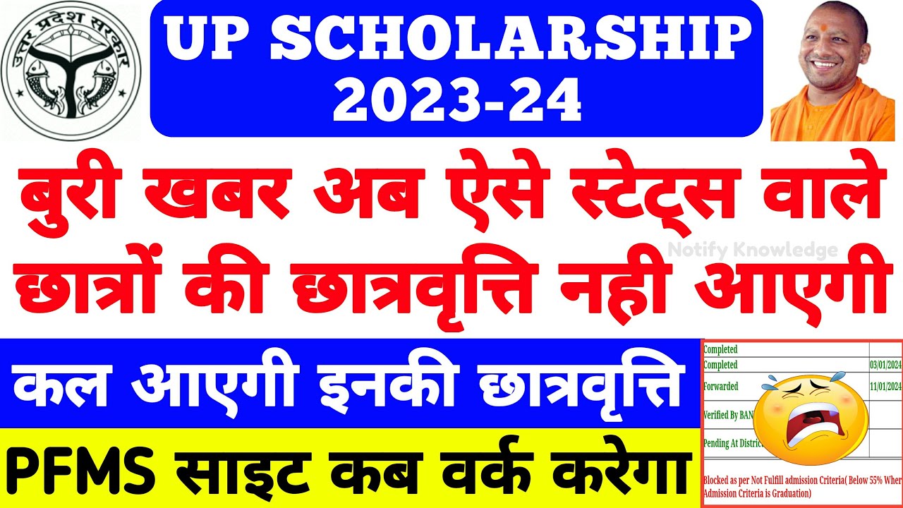 UP Scholarship Latest News 2023-24 || UP Scholarship Kab Aayegi 2024 ...