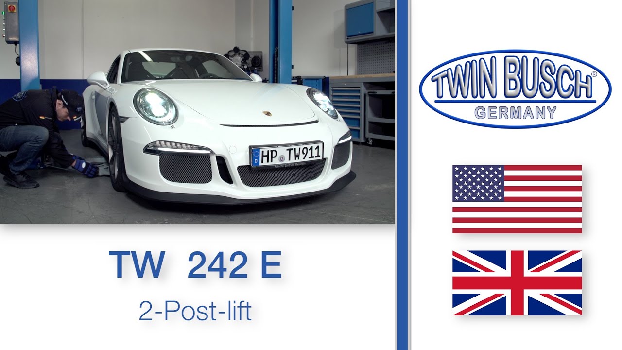 TW 242 E 2 Post Lift From TWIN BUSCH YouTube