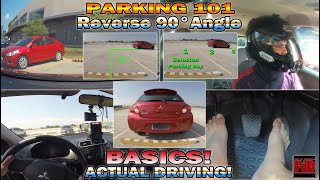 Reverse bay parking 90 degree angle - How to reverse to the right or left parking space - Tagalog