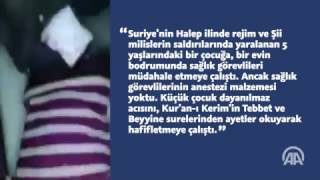 Halep'te yaralanan 5 yaşındaki çocuk