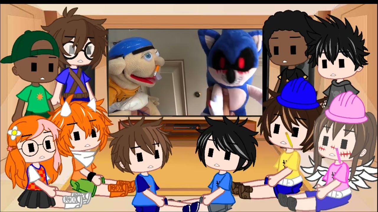 SML kids characters react to SML movie Jeffy meets sonic exe
