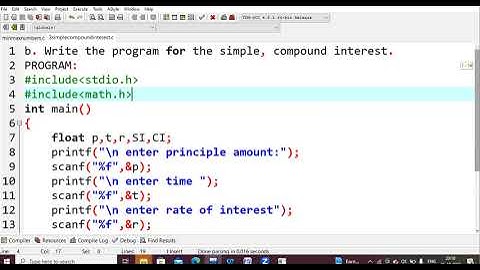 2 Simple and Compound interest | C Programming Language LAB  | PPS LAB | JNTU | Autonomous