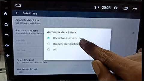 Date and time setting in 9216 Android car stereo