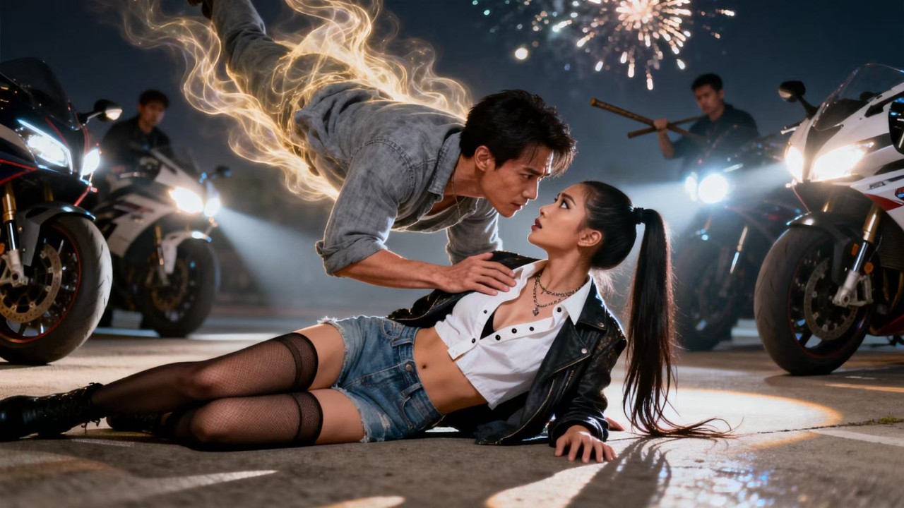 天から降ってきた貧乏少年がヤクザ女王を完全調教！しかも後ろには女王に嫉妬しまくりの美人6人が並んでる！！