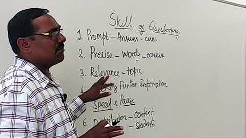 Micro Teaching - Skill of Questioning - Components - Srinivasan Padmanaban