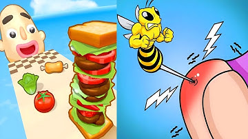 SANDWICH RUN VS HELP ME TRICKY STORY🔴🥪💫🔥❤️‍🔥🔥💥 ALL LEVELS GAMEPLAY #2