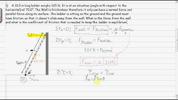 Physics: Static Equilibrium : Example - Ladder Question