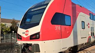Ace Train, Caltrain and Amtrak TRAINS | Passing at SANTA CLARA STATION CA. 