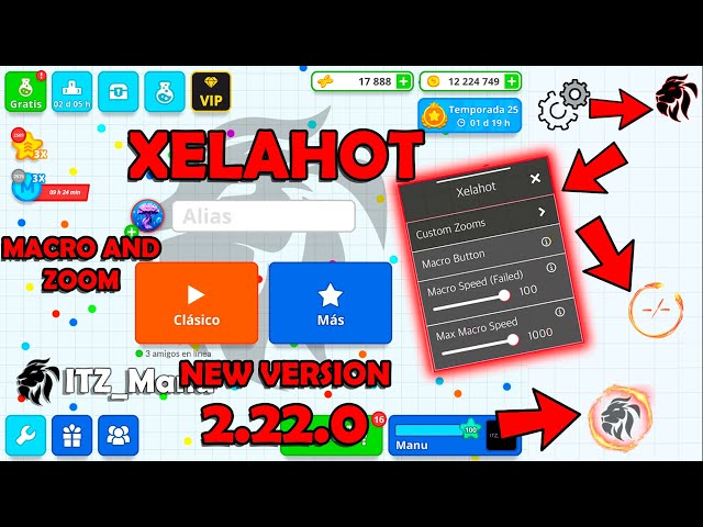 XELAHOT MACRO AND ZOOM TUTORIAL - NEW MOD - NO JAILBREAK - NEW VERSION  2.26.0 - AGAR.IO MOBILE 