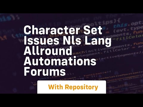 character set issues