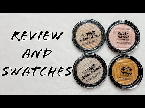 Video: Maybelline Facestudio Master Chrome Resaltador metálico fundido Revisión de oro, Swatch, FOTD