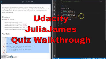 Udacity - JuliaJames Quiz Walthrough - JavaScript