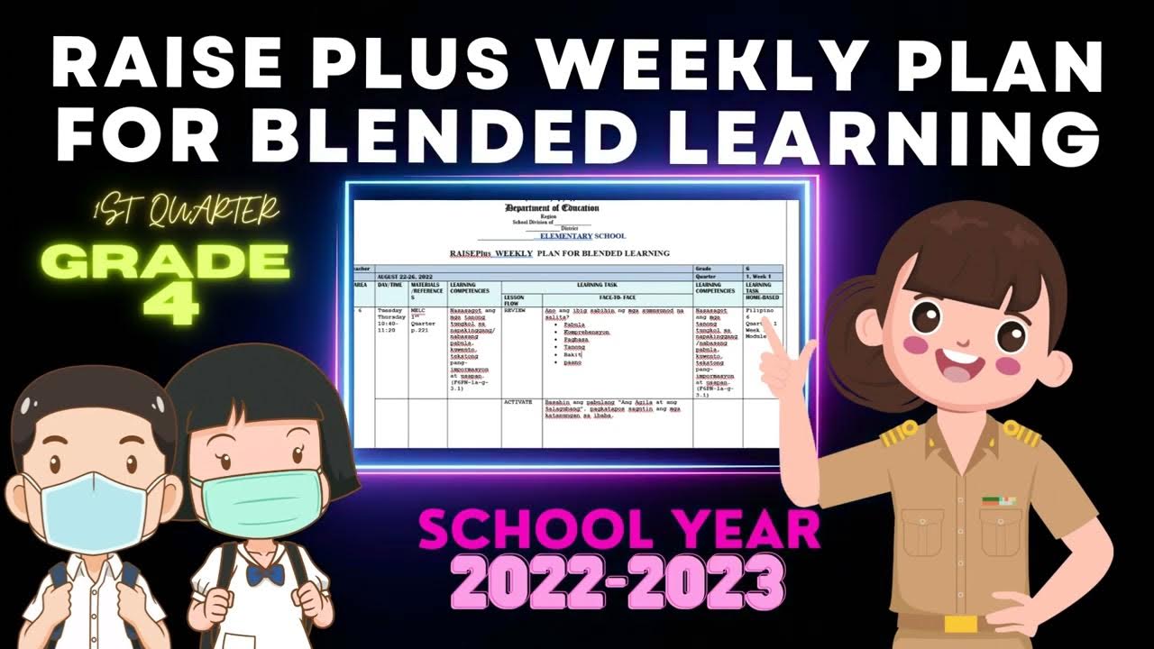 RAISE PLUS WEEKLY HOME LEARNING PLAN GRADE 4/ FIRST QUARTER YouTube