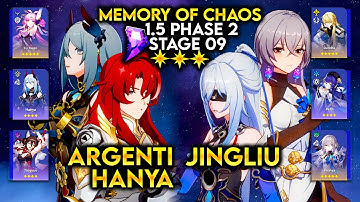 Argenti Hanya & Hypercarry Jingliu | Memory of Chaos Stage 9 - 3 Stars | Honkai Star Rail 1.5