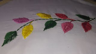 hand embroidery design colourful stitch