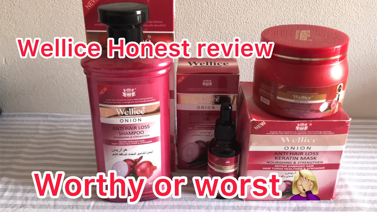 Wellice onion shampoo, hair mask and serum honest review wellice hair