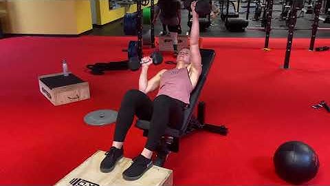 Hooklying alternating incline DB chest press