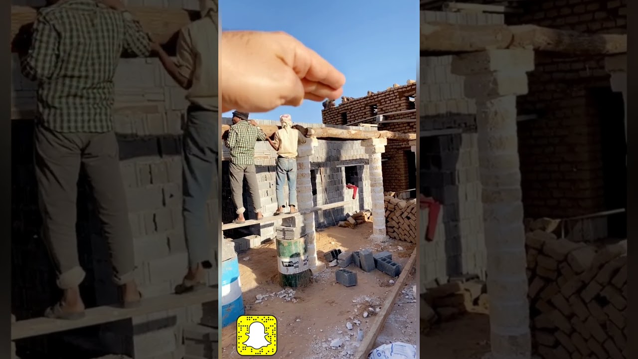 بناء الطين  مراحل البناء الطيني من الأساسات حتى الأثاث  وثائقي فيه شرح مفصل مطول قبل وبعد