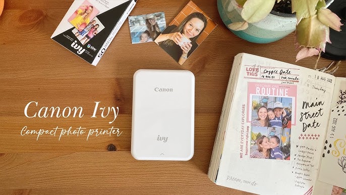 Canon Ivy 2 Mini Photo Printer, Print from Compatible iOS & Android  Devices, Sticky-Back Prints, Blush Pink & Ivy Zink Pre-Cut Circle Sticker  Paper, 20 Sheets & Zink Photo Paper Pack, 50