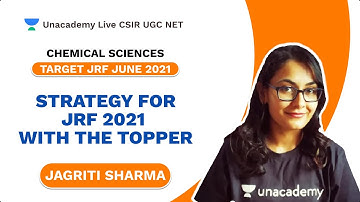 Target JRF June 2021 | Strategy for JRF 2021 with the Topper | Chemistry | Jagriti Sharma