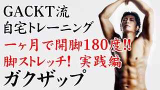 １ヶ月で開脚180度！？GACKTと一緒に脚ストレッチ実践！【ガクザップ-１１-】