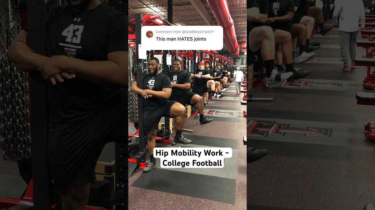 Hip Mobility Work - Division 1 College Football Players.