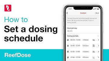 How to set a ReefDose automated schedule