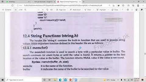 String handling functions in C++ in Urdu/ Hindi Tutorial